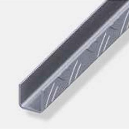 Immagine di PROFILO A U PER LAMIERA STRIATA, ALLUMINIO,  1 MT, 29,5 MM