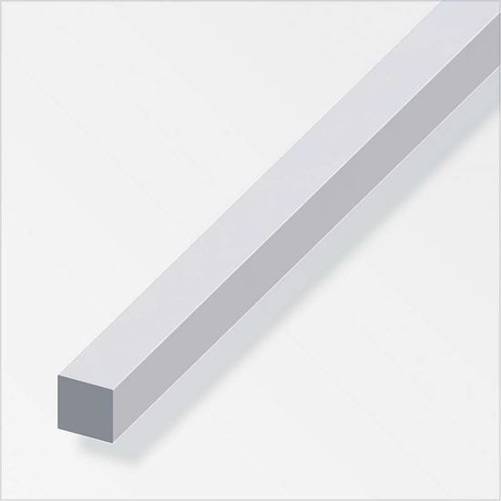 Immagine di BARRA QUADRATA  ALLUMINIO ARGENTO, 1 MT,  12X12 MM