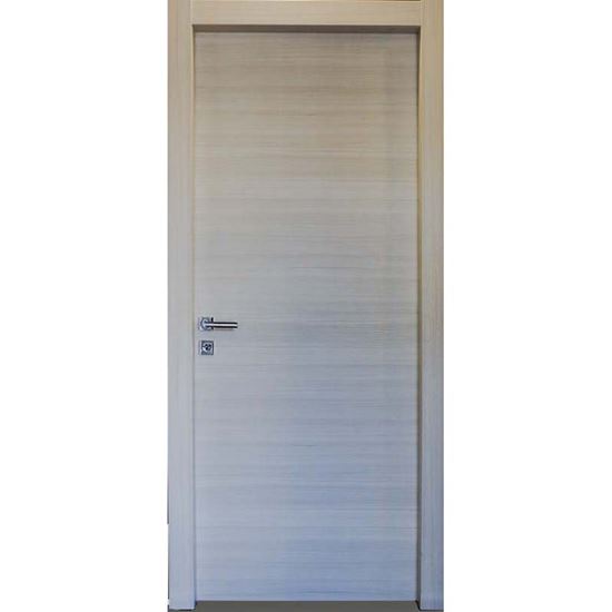 Immagine di PORTA MICHELA PALISSANDRO BIANCO, TELAIO PIATTO, SCORREVOLE,  ACCESSORI CROMO SATINATO, 70X210 CM