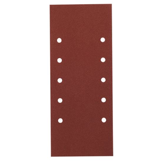 Immagine di 10 FOGLI CARTA ABRASIVA, 10 FORI, 115X280 MM, GRANA 120