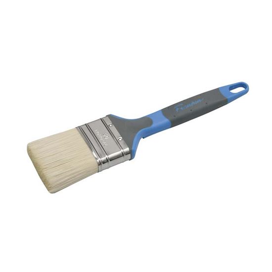 Immagine di PENNELLO PROFESSIONALE PIATTO MANICO SOFT TOUCH AD ACQUA, GHIERA INOX, FIBRA FILLPRO, 38 MM