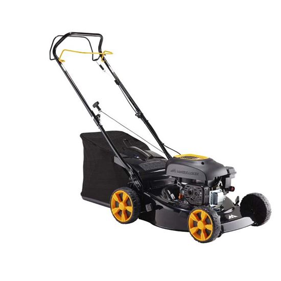 Immagine di TOSAERBA MCCULLOCH 110 CC, M46-110R, SEMOVENTE, MOTORE 4 TEMPI , POTENZA 2 KW- 2,68 HP, LARGHEZZA TAGLIO 46 CM, ALTEZZA TAGLIO CON REGOLAZIONE CENTRALE SU 3 POSIZIONI 30/80 MM, CAPACITÀ CESTO DI RACCOLTA 50 LT, PESO 30 KG