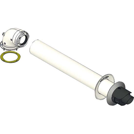 Immagine di KIT COASSIALE PER CONDENSAZIONE, ASPIRAZIONE/SCARICO, Ø60/100 MM, COMPATIBILE JUNKERS CERAPUR