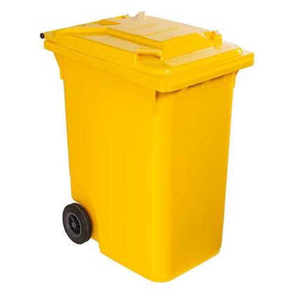 Immagine di CONTENITORE IN PLASTICA CONTIVIA 2, 2 RUOTE 360 LT, GIALLO