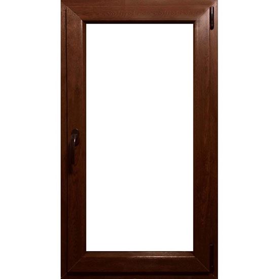 Immagine di FINESTRA PVC  80X120 CM 1 ANTA 6 CAMERE, DOPPIO VETRO, COLORE NOCE