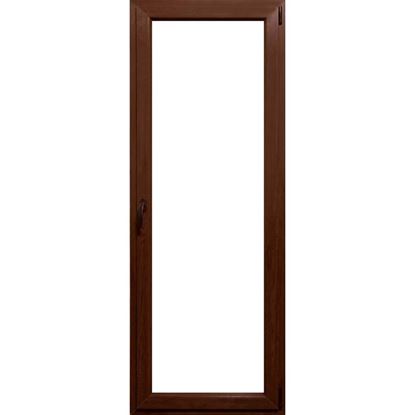 Immagine di PORTAFINESTRA PVC 1 ANTA 6 CAMERE, DOPPIO VETRO, 80X220 CM, COLORE NOCE 