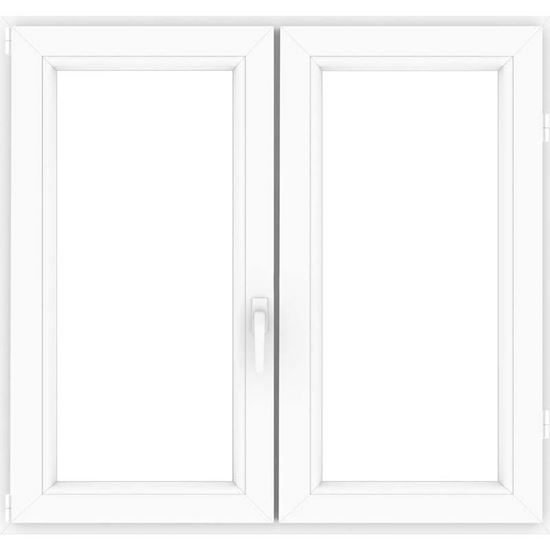 Immagine di FINESTRA PVC 100X140 CM BIANCA 6 CAMERE, 2 ANTE, BATTENTE, DOPPIO VETRO