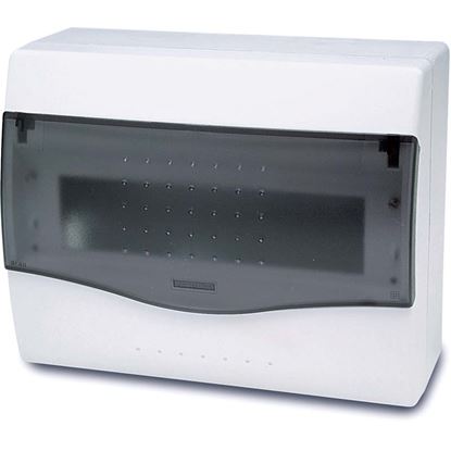 Immagine di  CENTRALINO DA PARETE 8 MODULI, PORTELLO TRASPARENTE, IP40