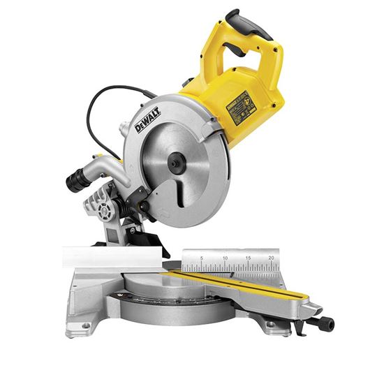 Immagine di TRONCATRICE RADIALE DEWALT 1850 W, DWS778-QS, SISTEMA DI TRACCIATURA XPS, CON PIANO SEGA, DISCO Ø 250 MM