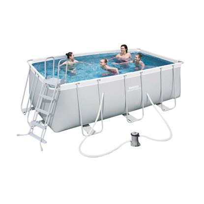 Immagine di PISCINA POWER STEEL RETTANGOLARE, POMPA CON FILTRO, CARTUCCIA, SCALETTA, 412X201X122 CM