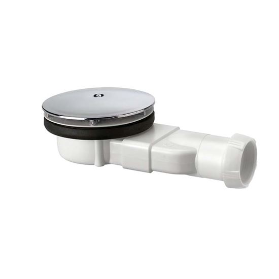 Immagine di PILETTA DOCCIA PVC WIRQUIN Ø 90 MM, ULTRAPIATTA ALTEZZA 40 MM, USCITA Ø 40 MM, GRIGLIA IN ABS CROMATO