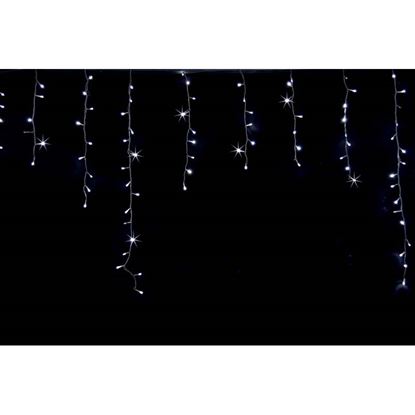 Immagine di TENDA 144 LED CON FLASH, COLORE BIANCO, COLLEGABILE FINO A 3 SET, LUCI 2,5 MT, CAVO 3,5 MT