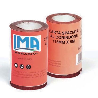 Immagine di CARTA SPAZIATA, PER LEGNO, STUCCHI E VERNICI, ROTOLO 5 MT, GRANA 80