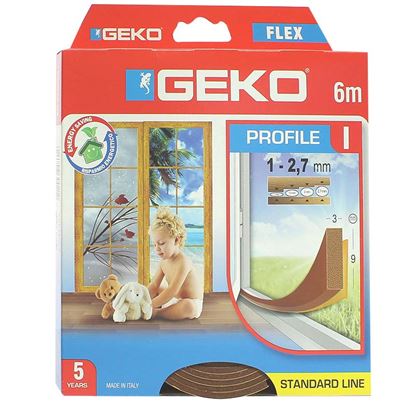 Immagine di PARASPIFFERI ADESIVO, PER PORTE E FINESTRE, PVC 9MMX3X6MT MARRONE